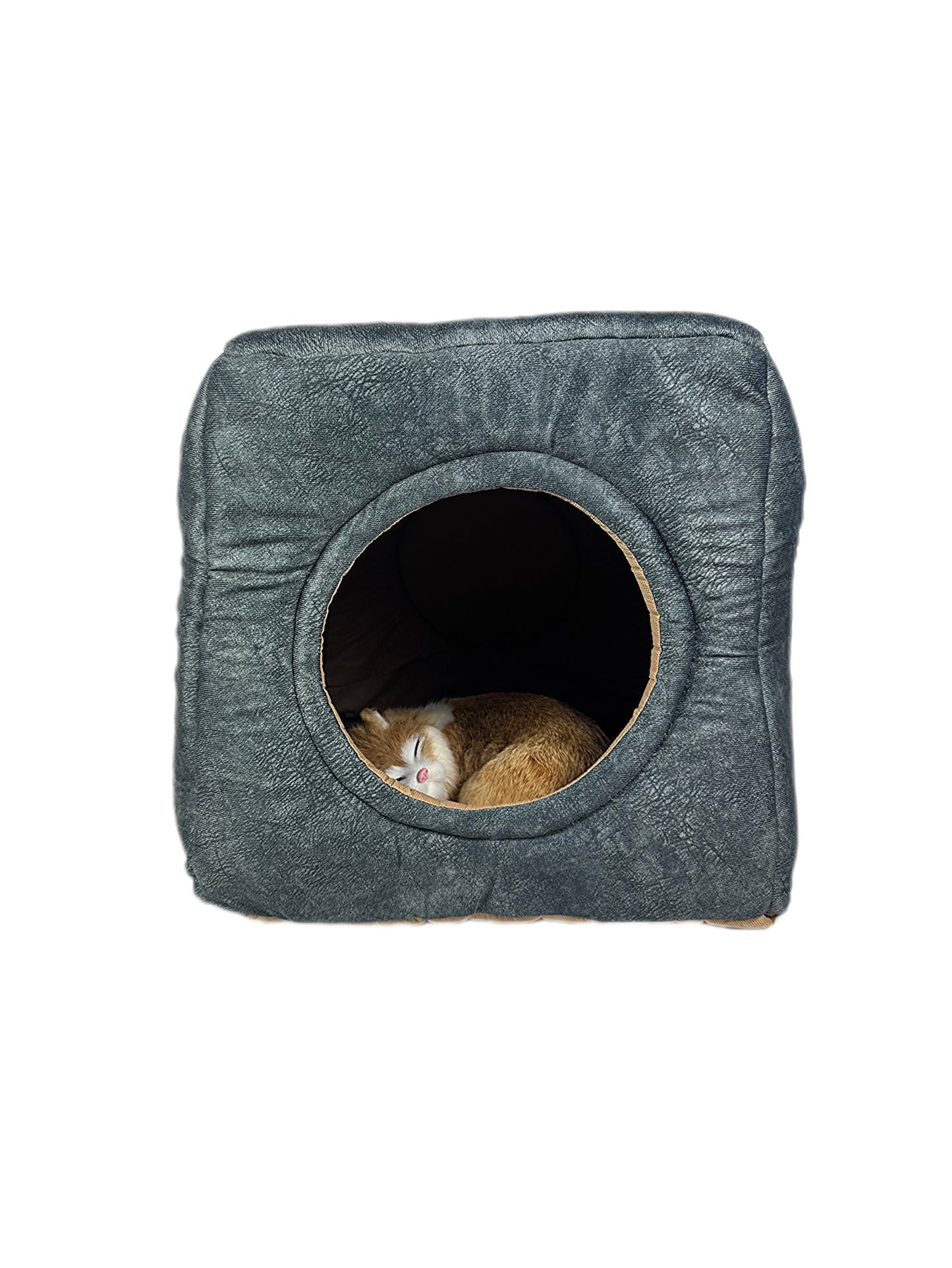 Katzenhöhle als Bett & Sessel in Dunkelgrau