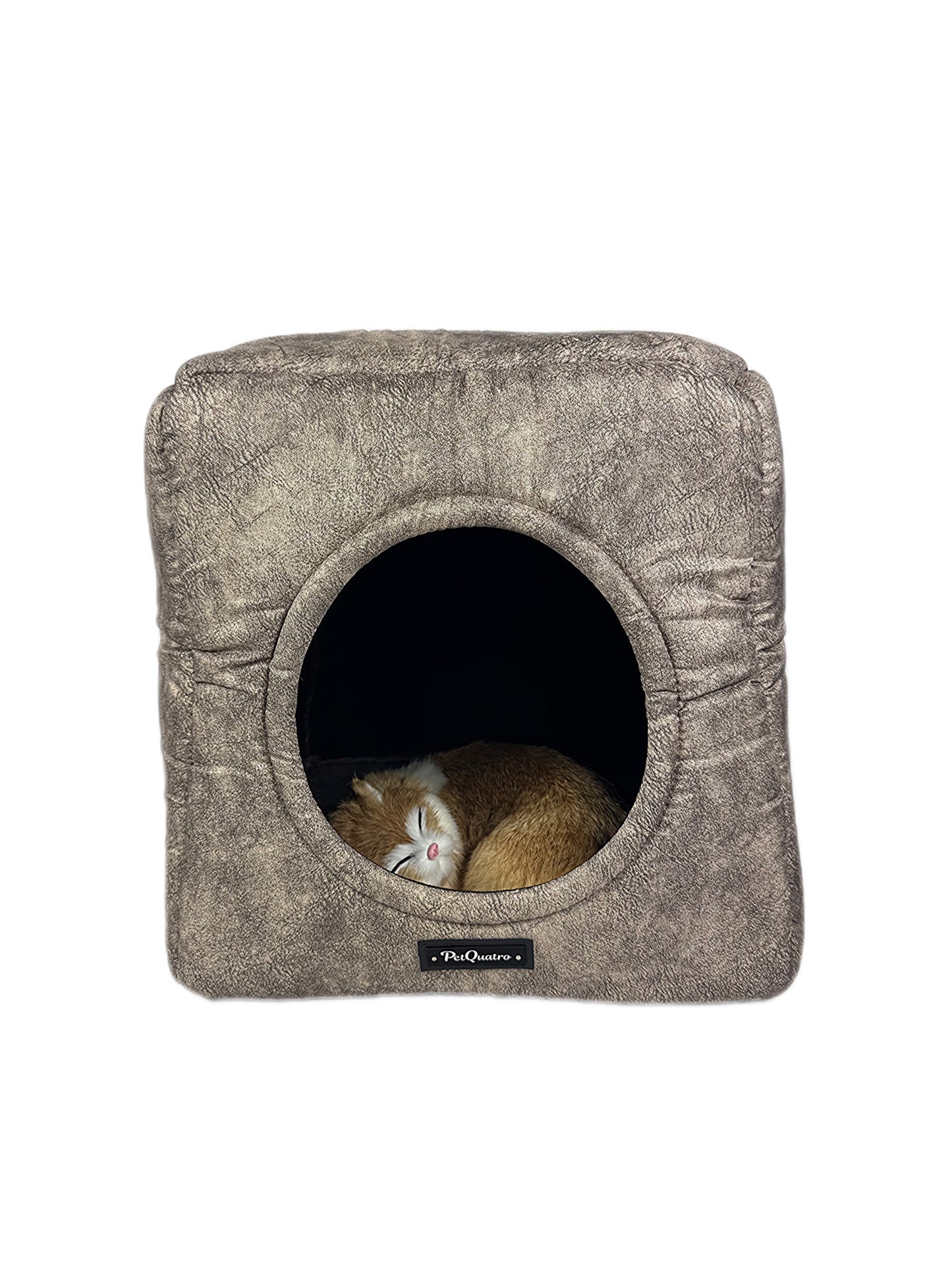 Katzenhöhle als Bett & Sessel in Hellbraun