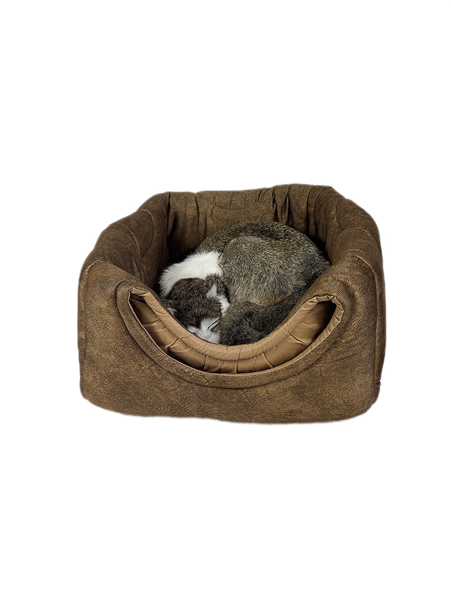 Katzenhöhle als Bett & Sessel in Braun