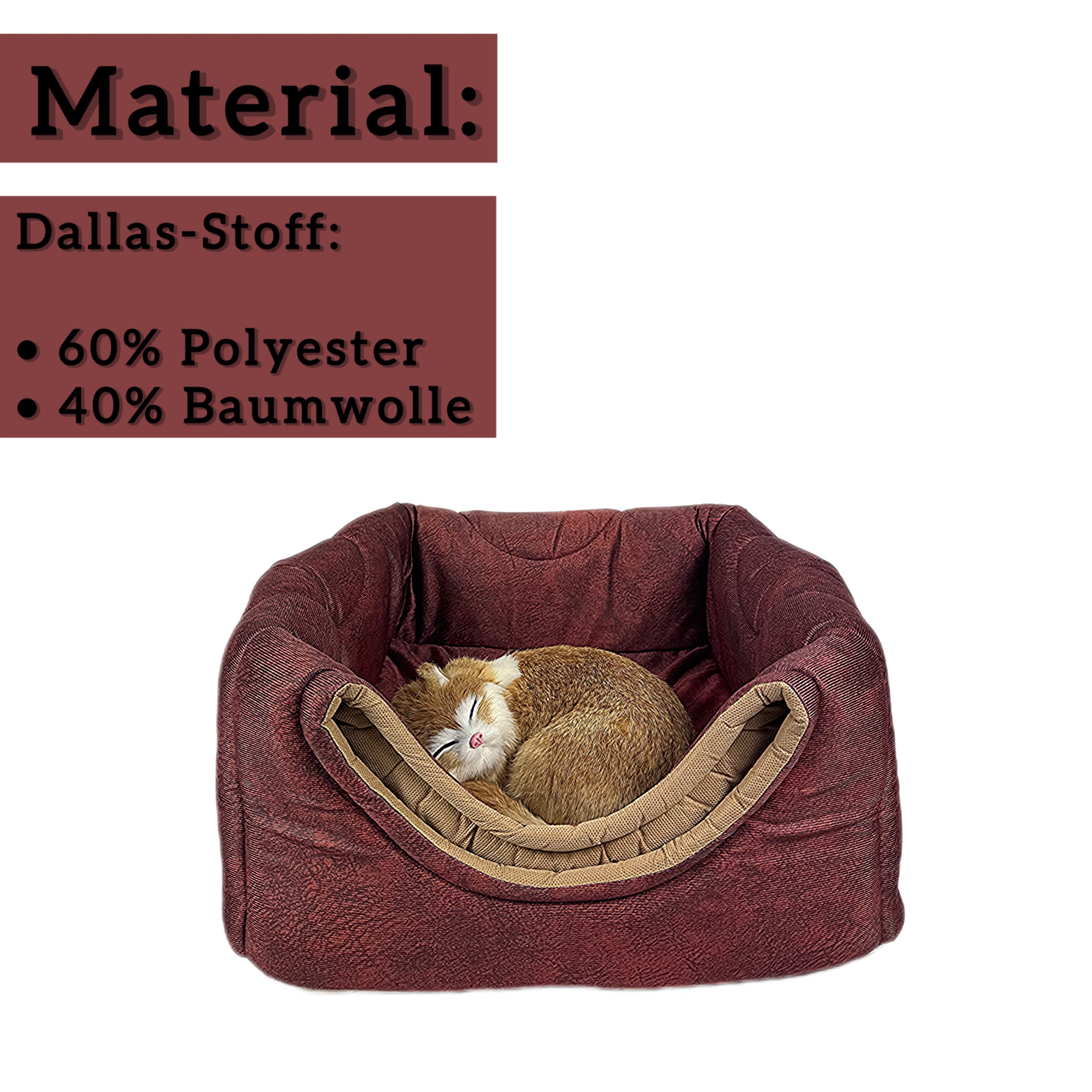 Die 3-in-1 Katzenhöhle, die Katzen lieben - zu jeder Jahreszeit. (Rot)