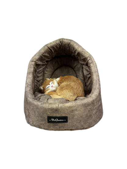 Kuschelhöhle für Katzen in Beige