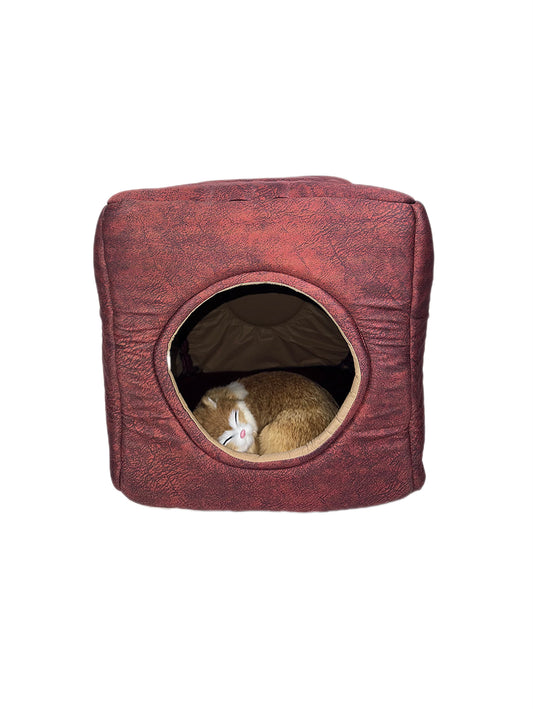 Katzenhöhle als Bett & Sessel in Rot