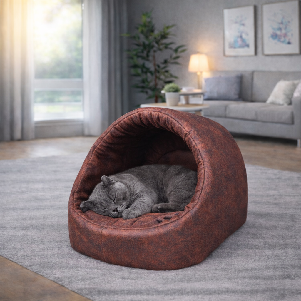 Kuschelhöhle für Katzen (Rot)