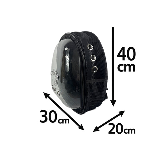 Astronauten-Rucksack für Hunde (Schwarz)