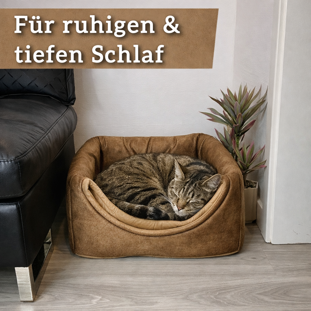 Die 3-in-1 Katzenhöhle, die Katzen lieben - zu jeder Jahreszeit. (Braun)