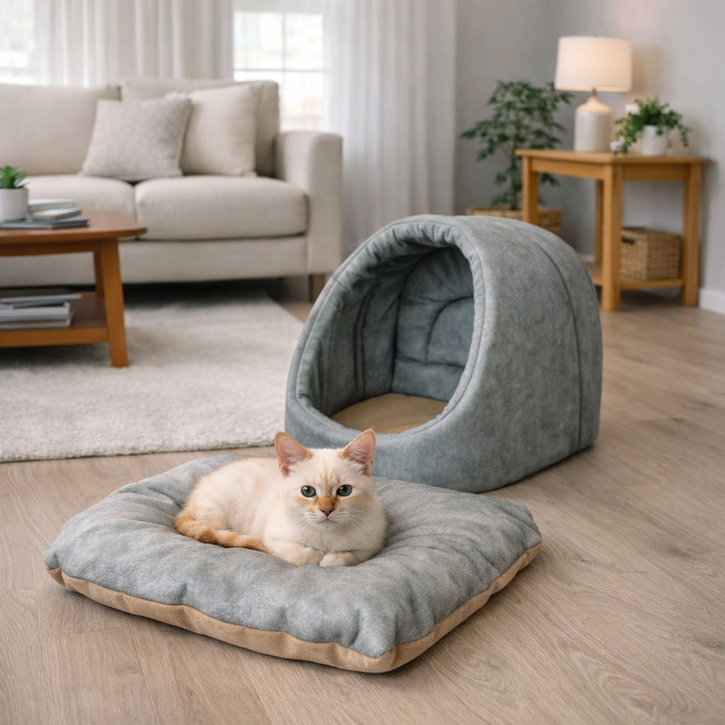 Kuschelhöhle für Katzen (Grau)