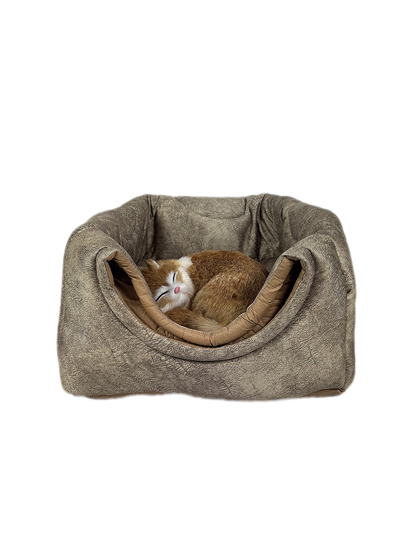Katzenhöhle als Bett & Sessel in Beige