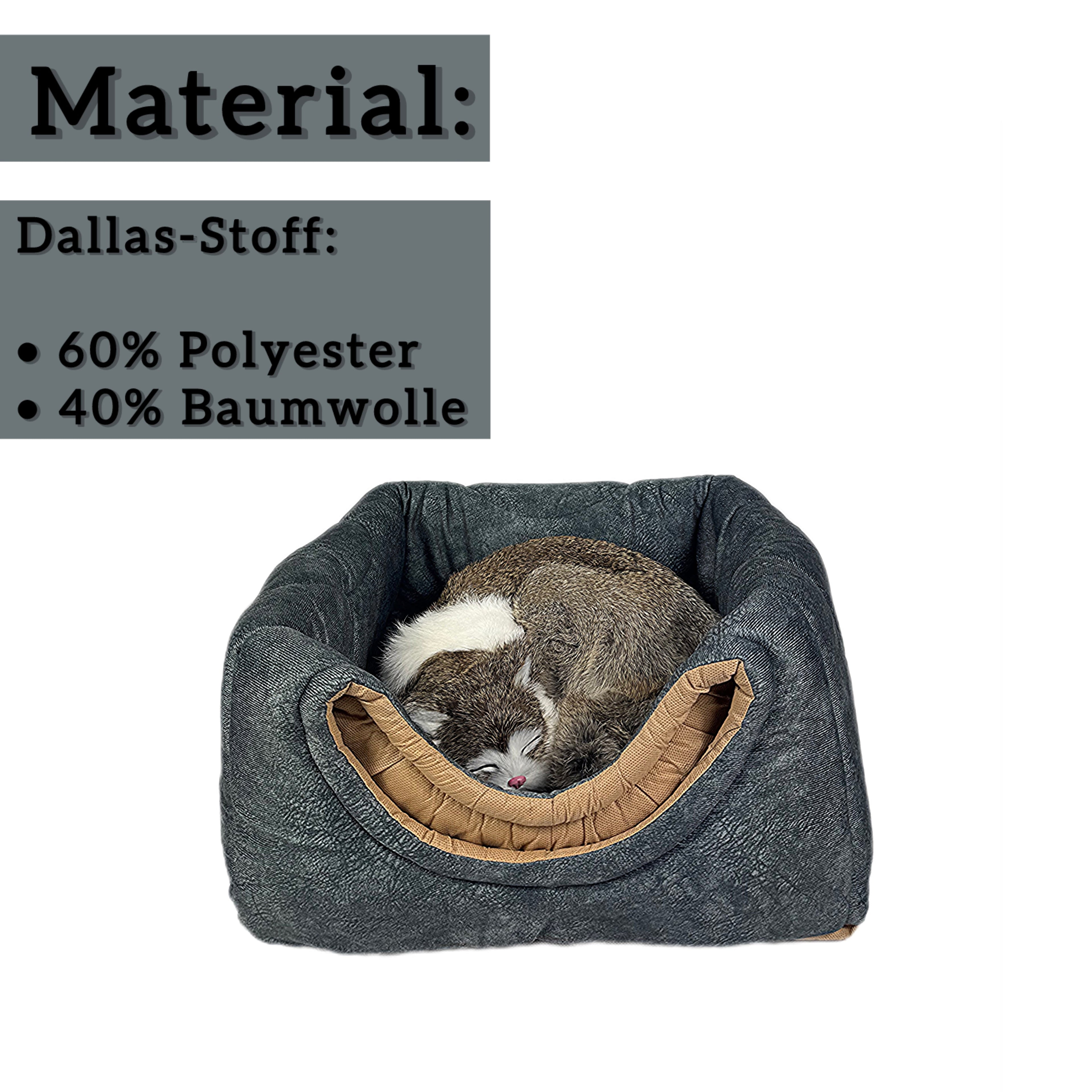 Die 3-in-1 Katzenhöhle, die Katzen lieben - zu jeder Jahreszeit. (Dunkelgrau)