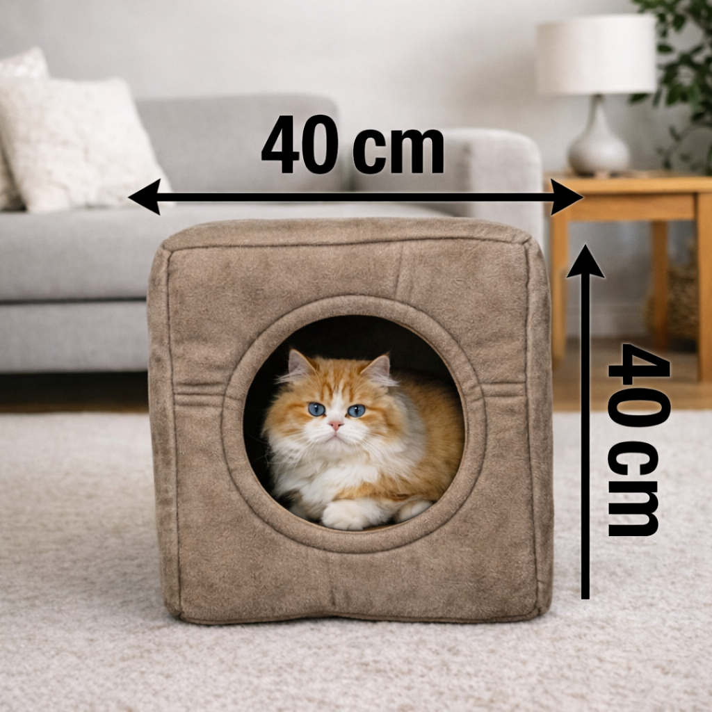 Die 3-in-1 Katzenhöhle, die Katzen lieben - zu jeder Jahreszeit. (Beige)