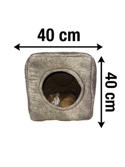 Katzenhöhle als Bett & Sessel in Beige