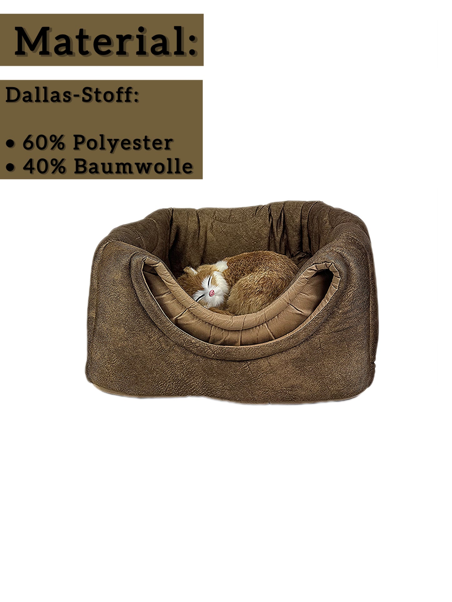 Katzenhöhle als Bett & Sessel in Braun