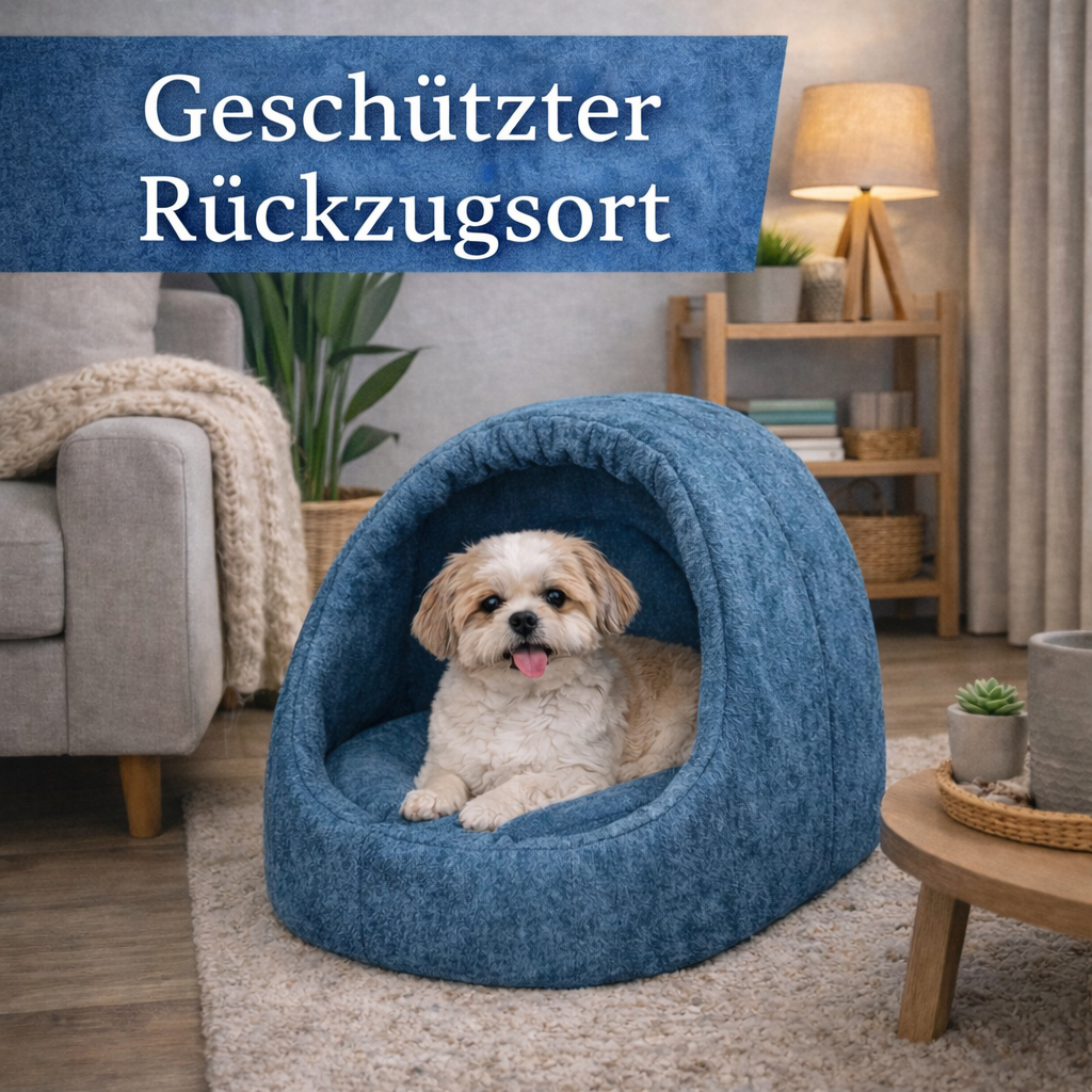 Kuschelhöhle für Katzen (Blau)