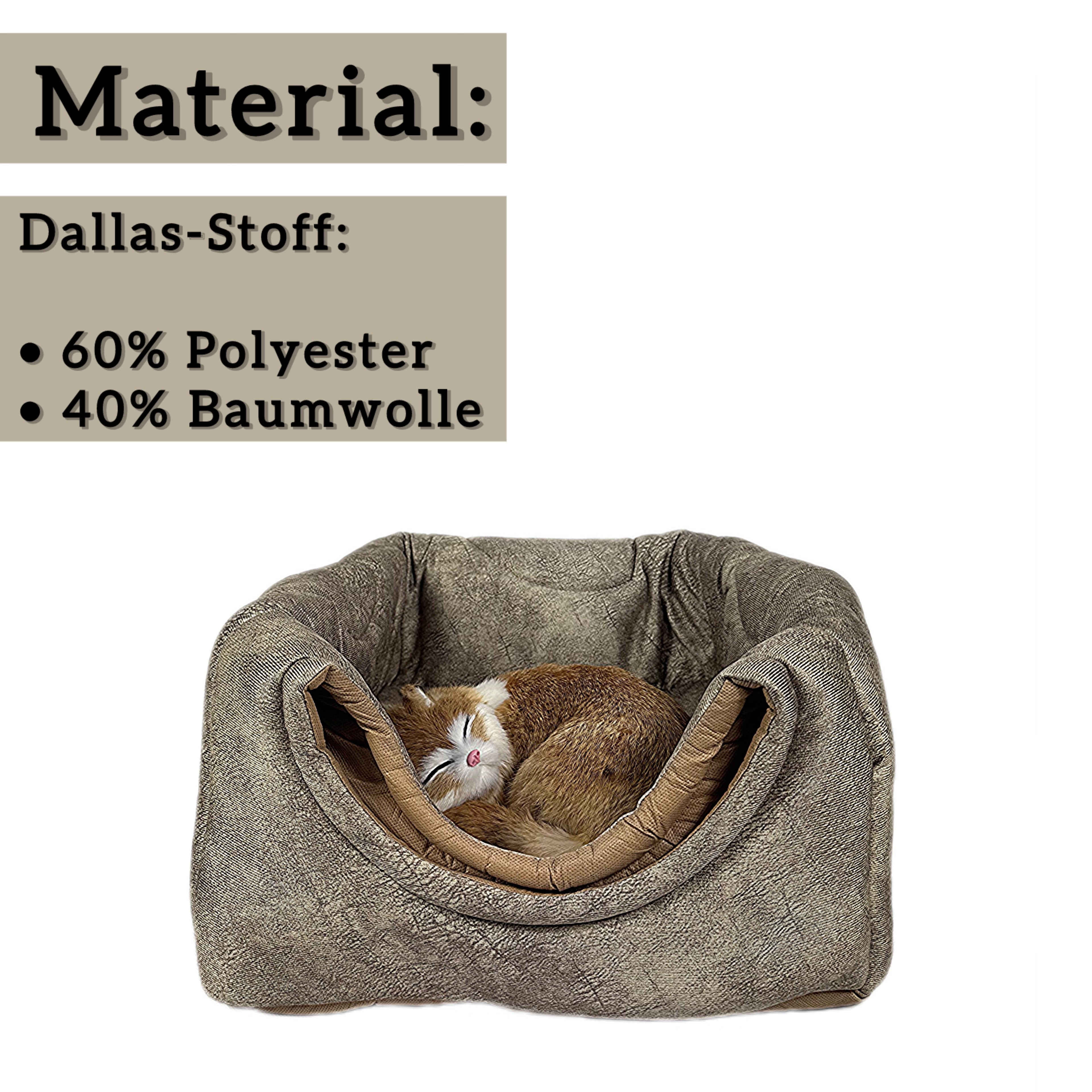 Die 3-in-1 Katzenhöhle, die Katzen lieben - zu jeder Jahreszeit. (Beige)