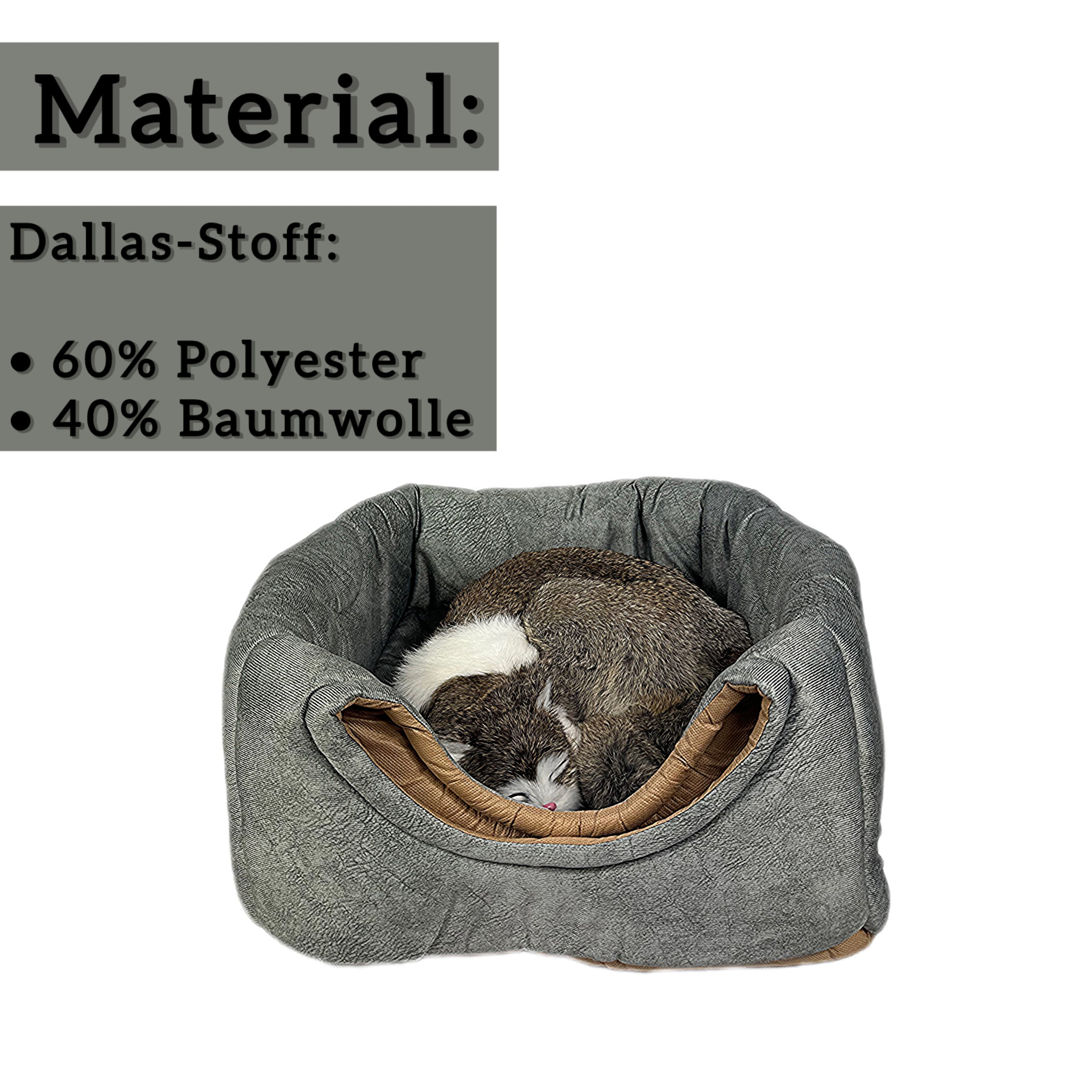 Die 3-in-1 Katzenhöhle, die Katzen lieben - zu jeder Jahreszeit. (Grau)