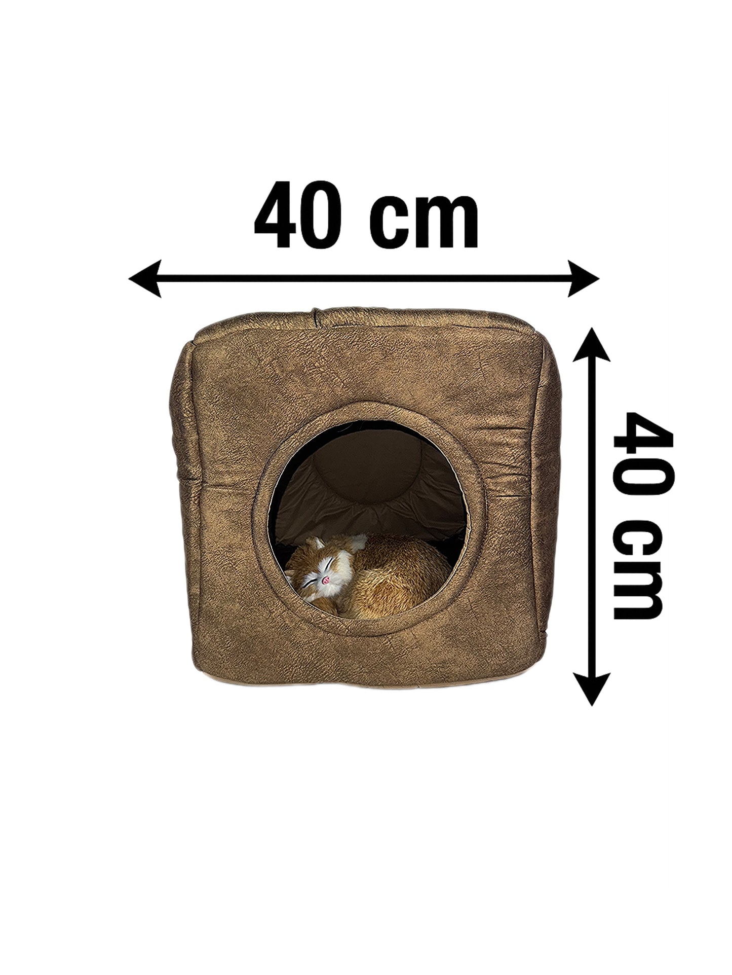 Katzenhöhle als Bett & Sessel in Braun