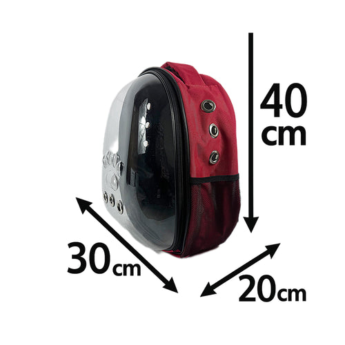 Astronauten-Rucksack für Hunde (Rot)