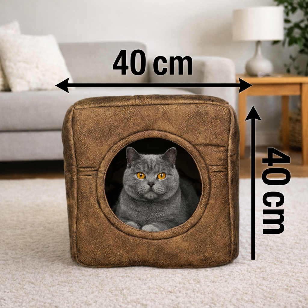 Die 3-in-1 Katzenhöhle, die Katzen lieben - zu jeder Jahreszeit. (Braun)