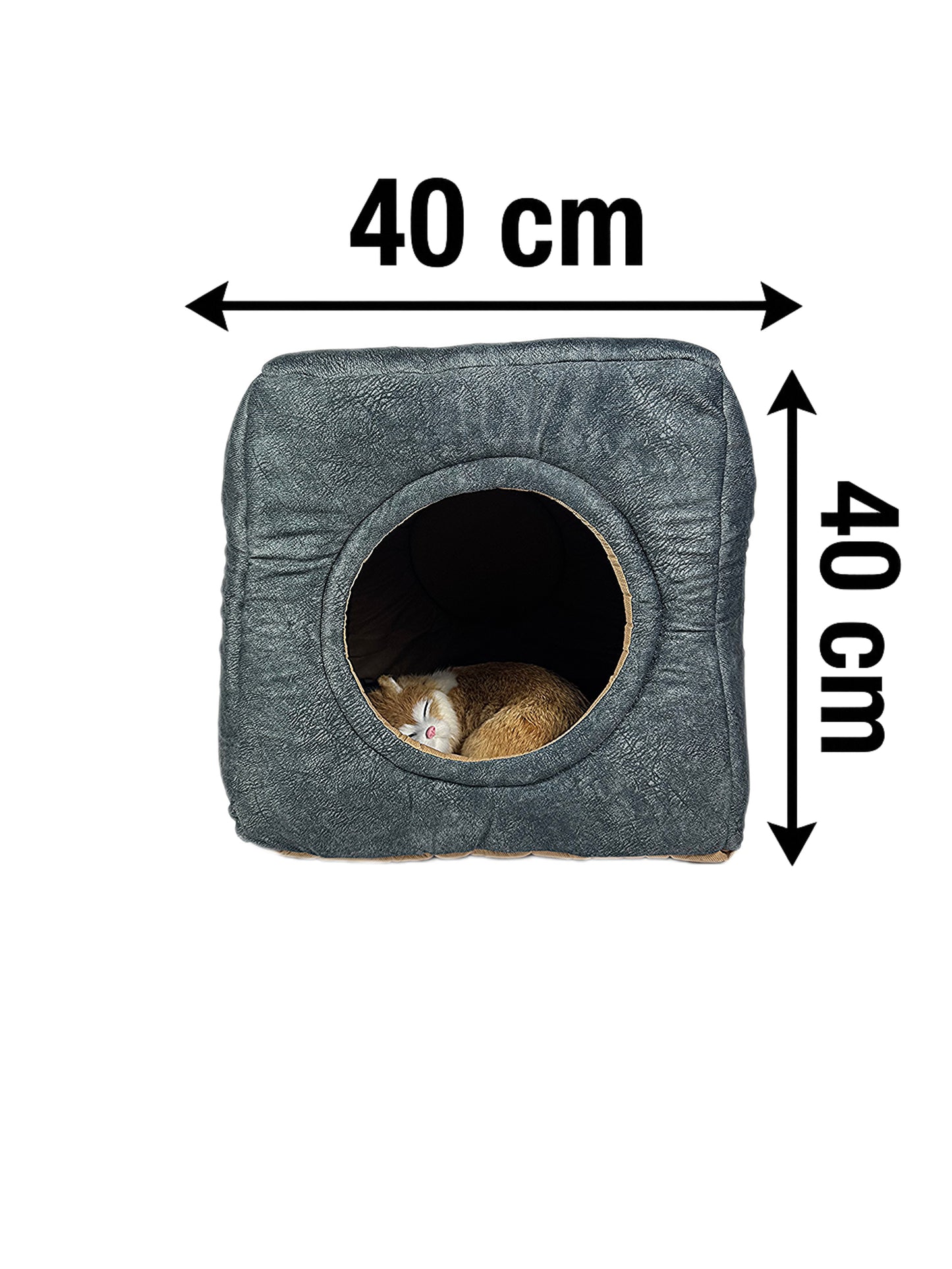 Katzenhöhle als Bett & Sessel in Dunkelgrau