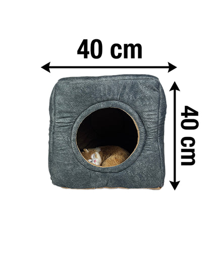 Katzenhöhle als Bett & Sessel in Dunkelgrau